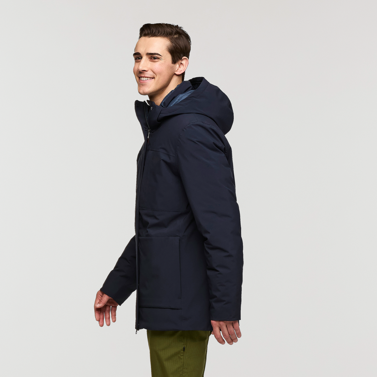 Calidez Down Parka - Men's, Carbon, Model Kellan