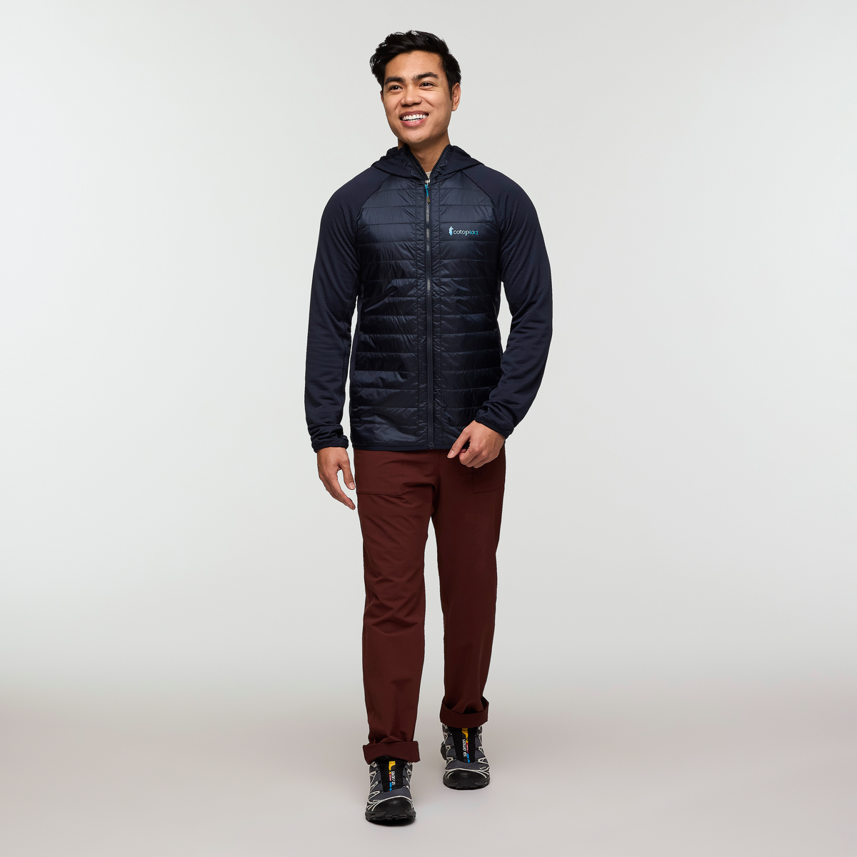 Capa Hybrid Insulated Hooded Jacket - Men's, Carbon, Model Justin