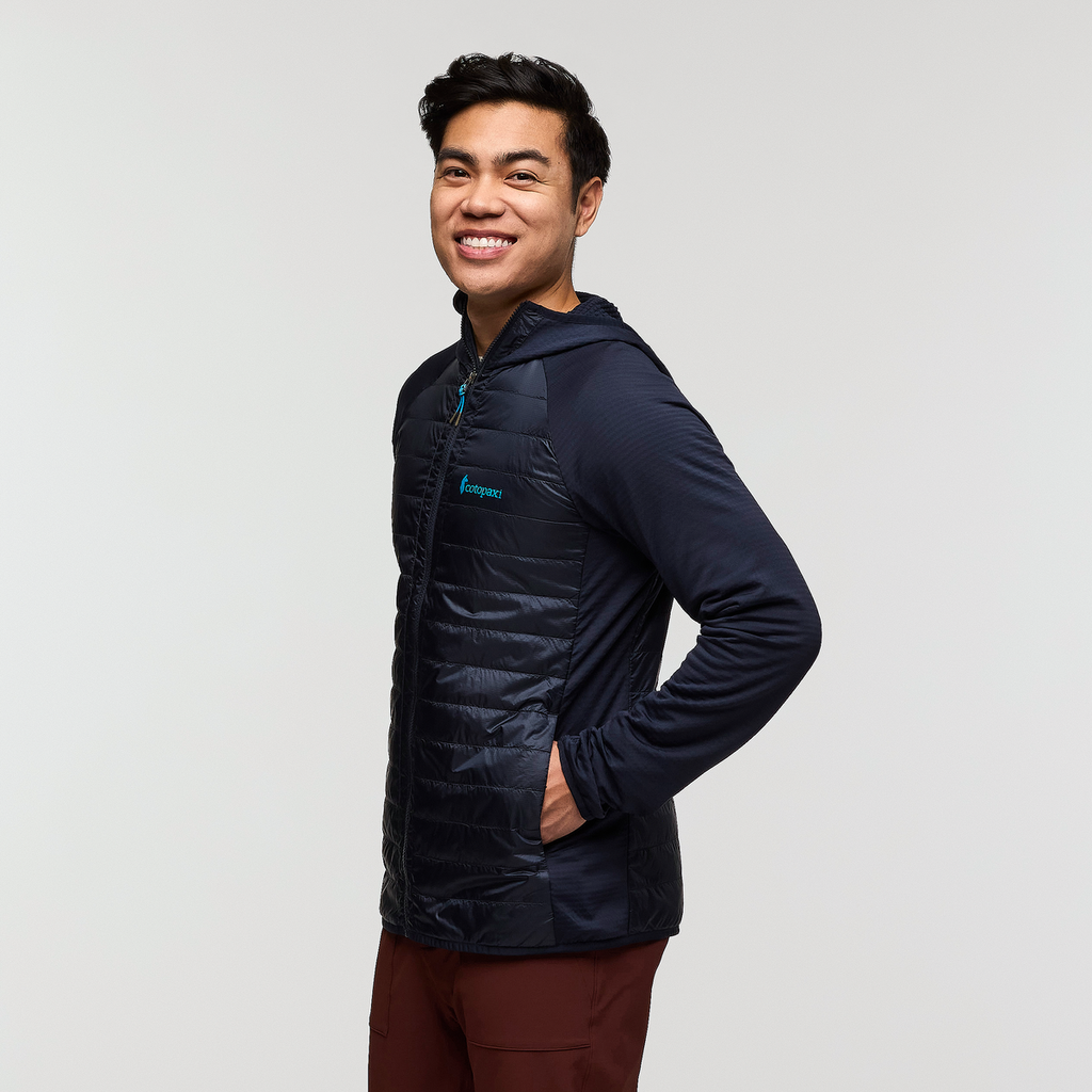 Capa Hybrid Insulated Hooded Jacket - Men's, Carbon, Model Justin