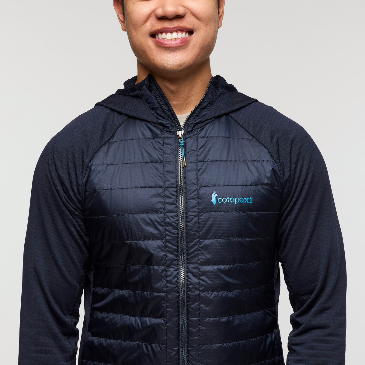 Capa Hybrid Insulated Hooded Jacket - Men's, Carbon, Model Justin