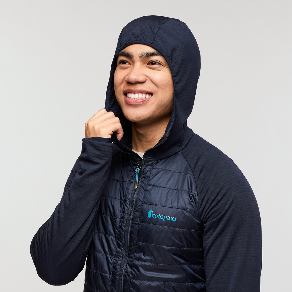 Capa Hybrid Insulated Hooded Jacket - Men's, Carbon, Model Justin