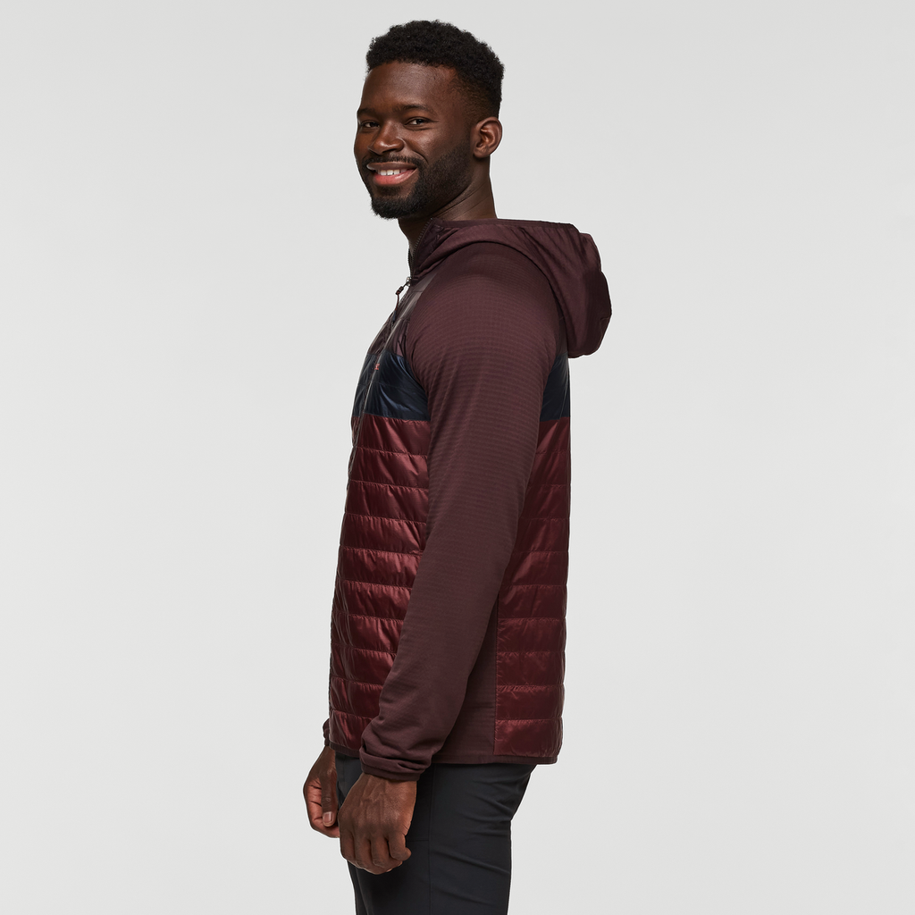 Capa Hybrid Insulated Hooded Jacket - Men's, Coffee/Chestnut, Model Kirk