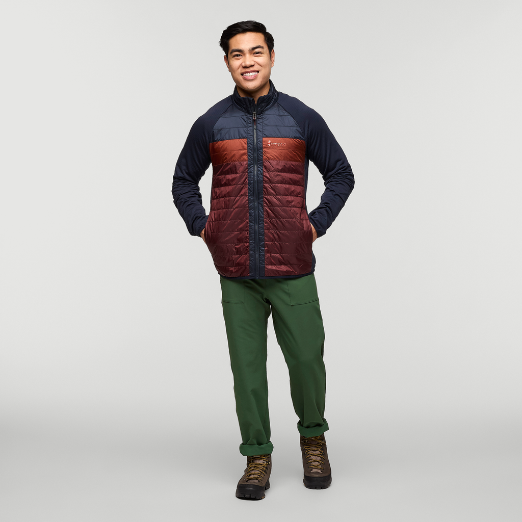 Capa Hybrid Insulated Jacket - Men's, Carbon/Chestnut, Model Justin