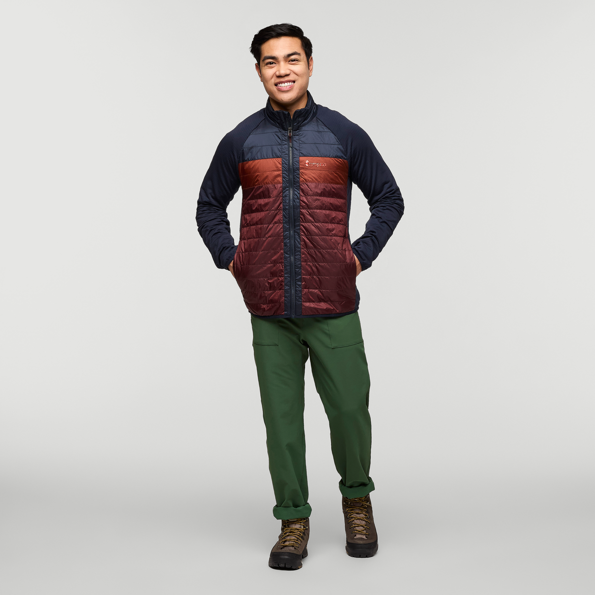 Capa Hybrid Insulated Jacket - Men's, Carbon/Chestnut, Model Justin