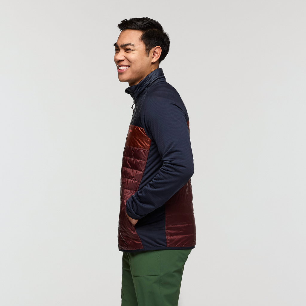 Capa Hybrid Insulated Jacket - Men's, Carbon/Chestnut, Model Justin