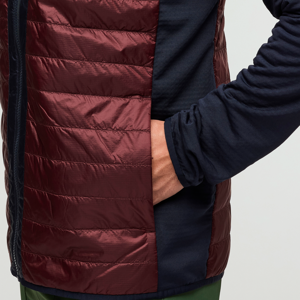 Capa Hybrid Insulated Jacket - Men's, Carbon/Chestnut, Model Justin