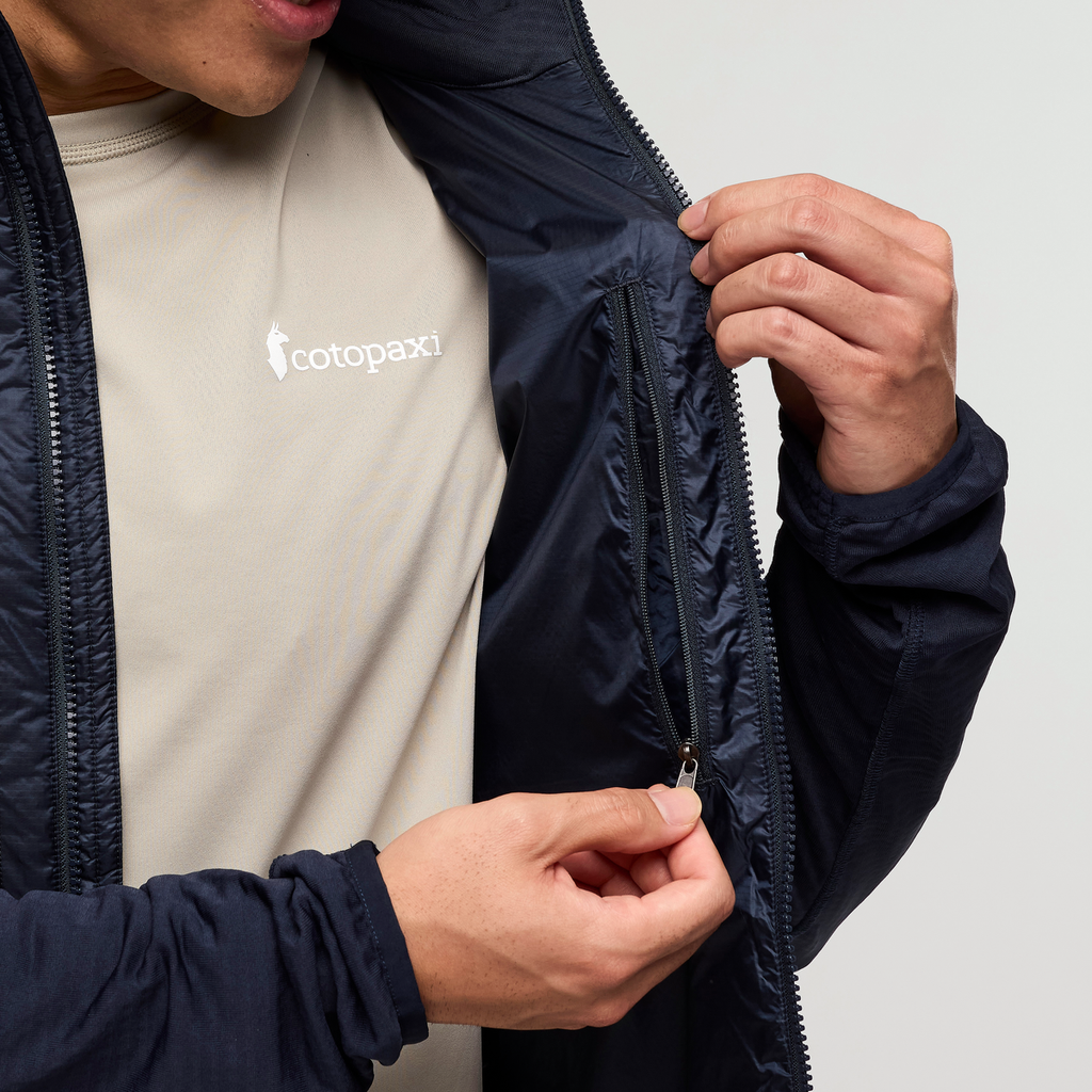 Capa Hybrid Insulated Jacket - Men's, Carbon/Chestnut, Model Justin