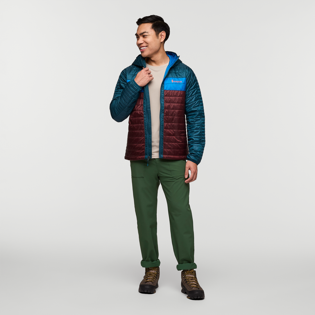 Capa Insulated Hooded Jacket - Men's, Abyss/Chestnut, Model Justin