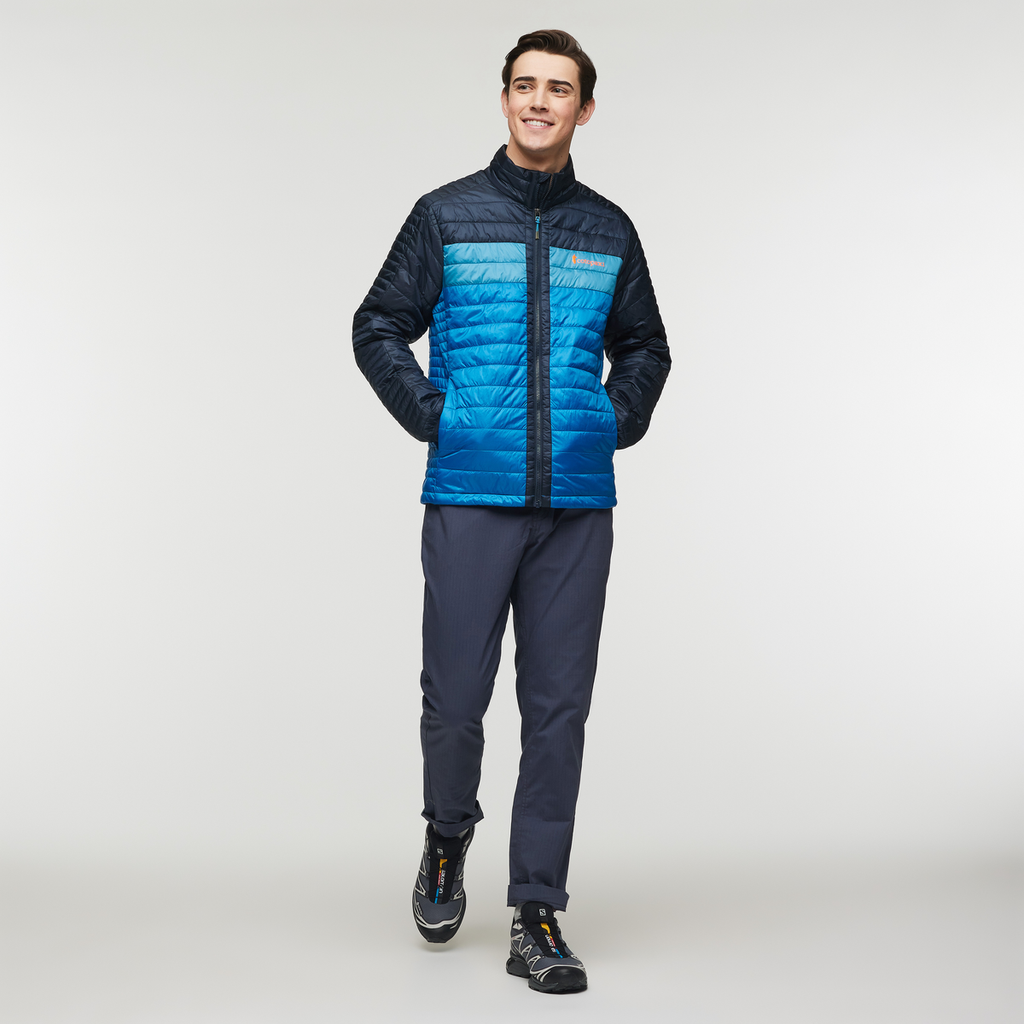 Capa Insulated Jacket - Men's, Carbon/Atlantic, Model Kellan