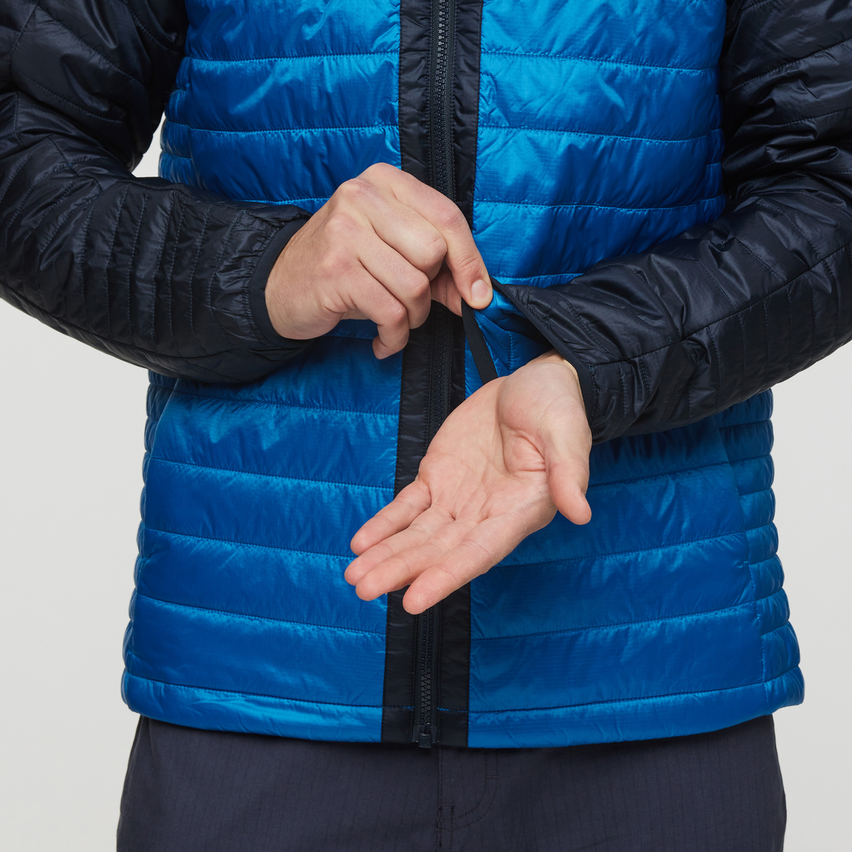 Capa Insulated Jacket - Men's, Carbon/Atlantic, Model Kellan