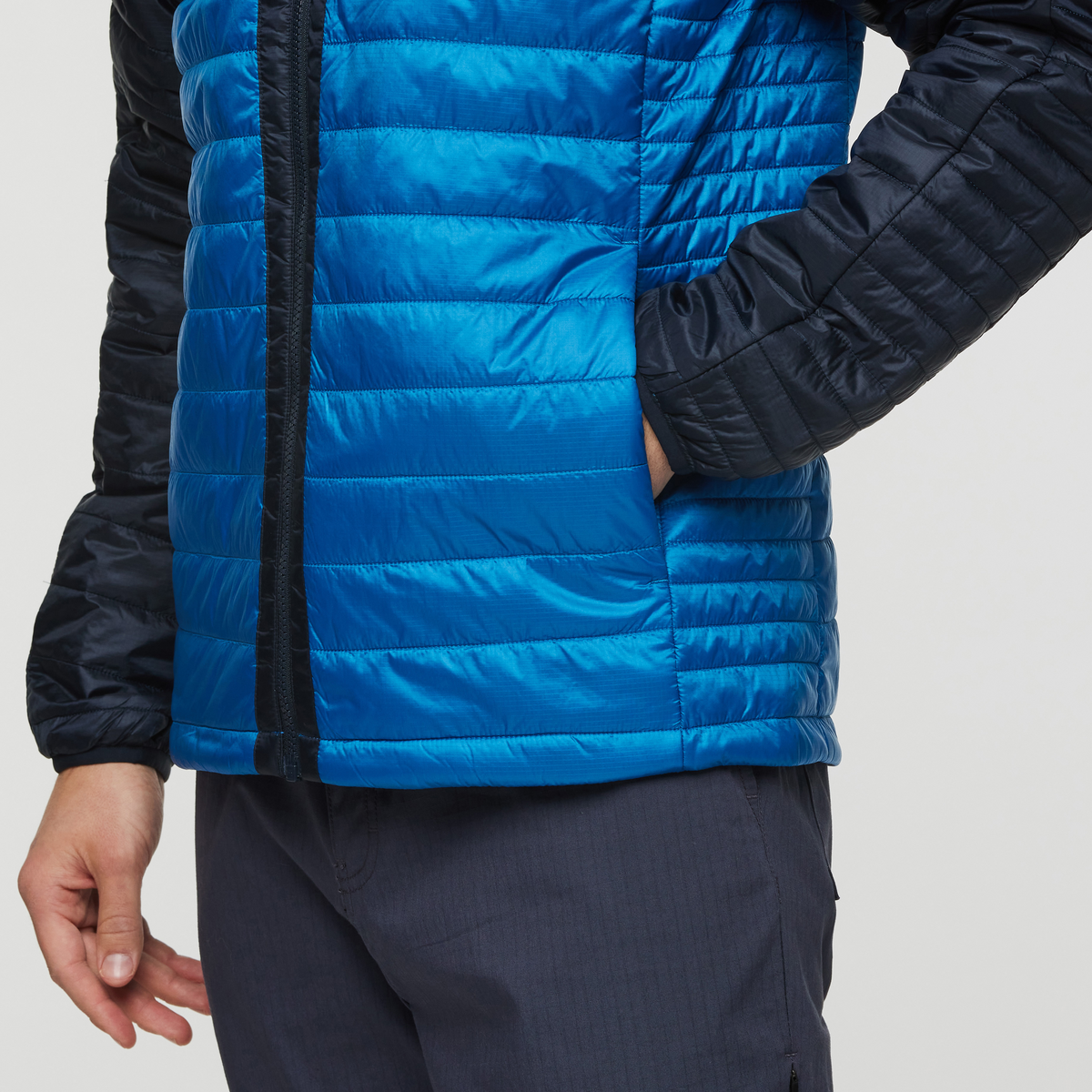 Capa Insulated Jacket - Men's, Carbon/Atlantic, Model Kellan