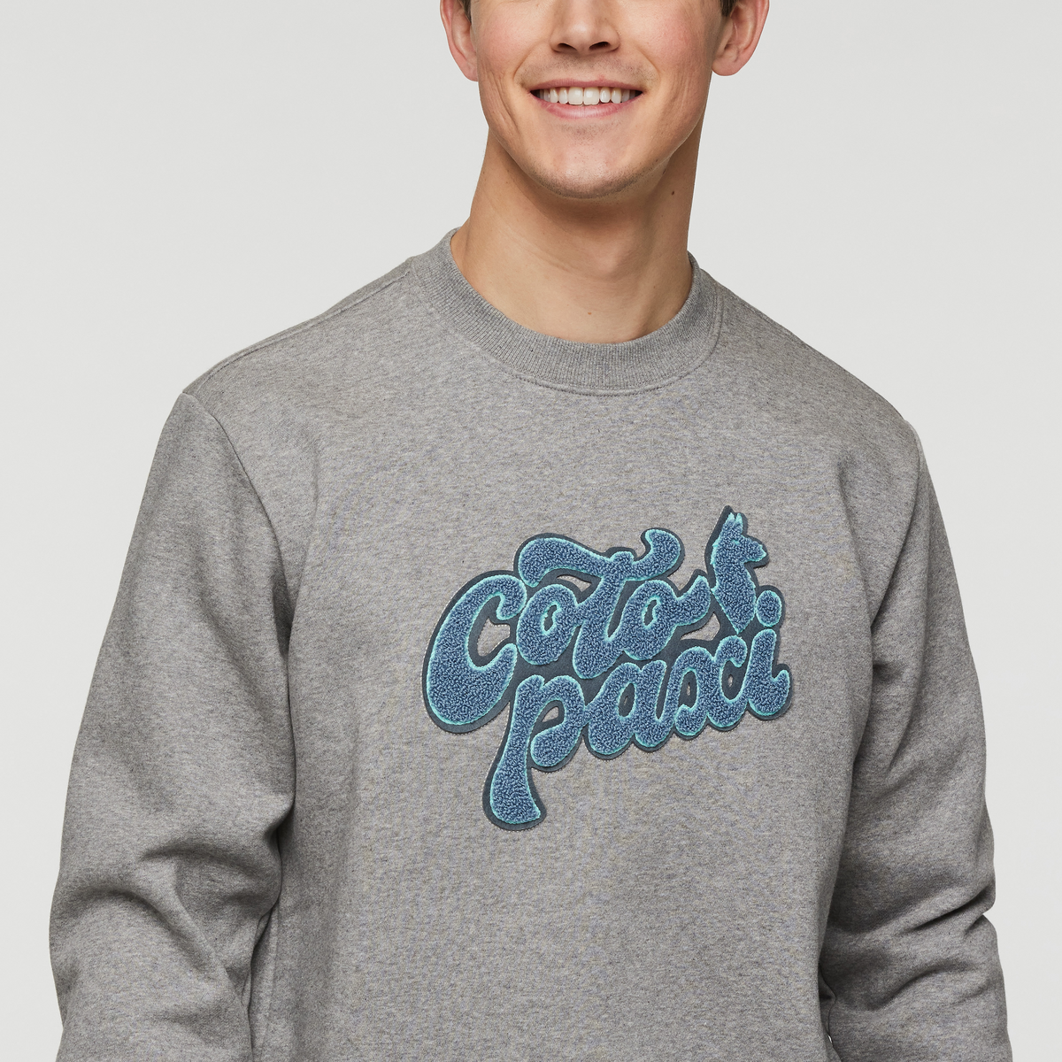 Coto-Patch Crew Sweatshirt - Men's, Heather Grey, Model Kellan