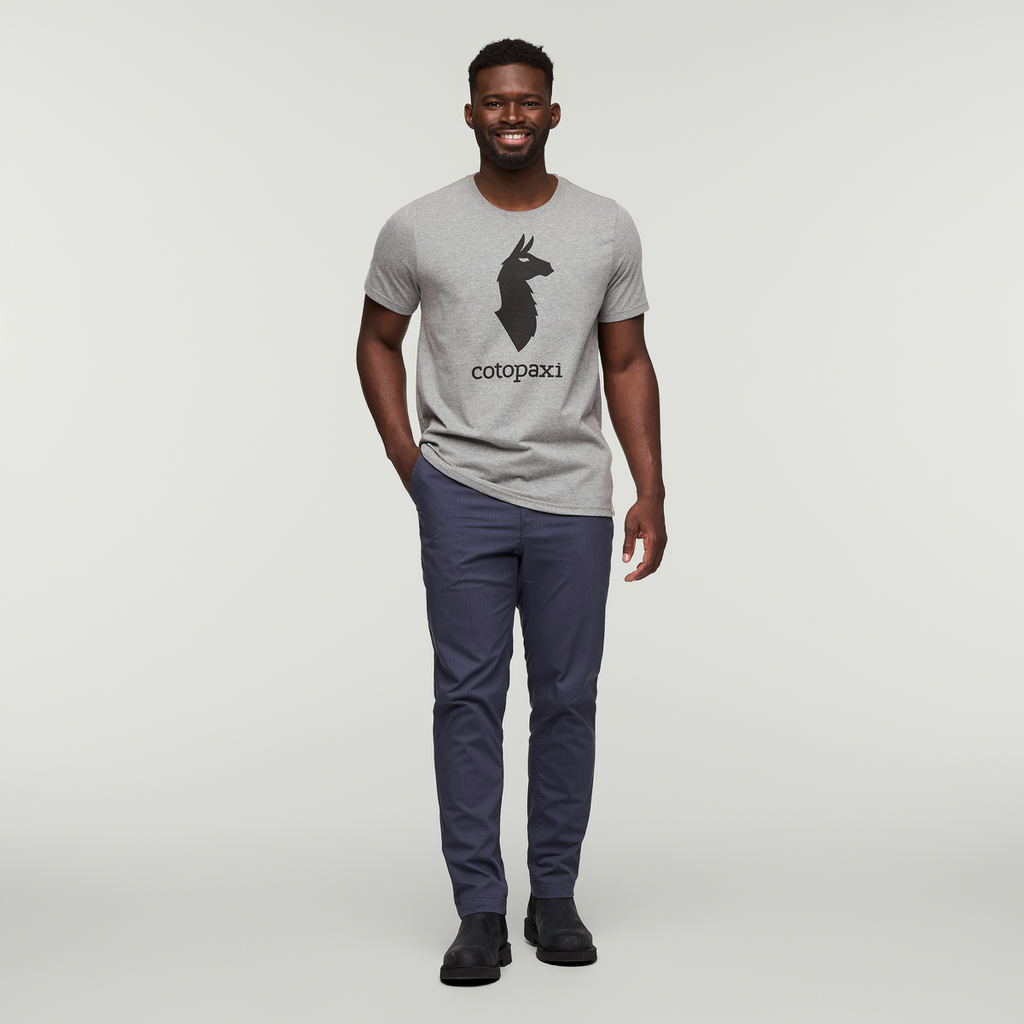 Cotopaxi Llama T-Shirt - Men's, Heather Grey, Model Kirk