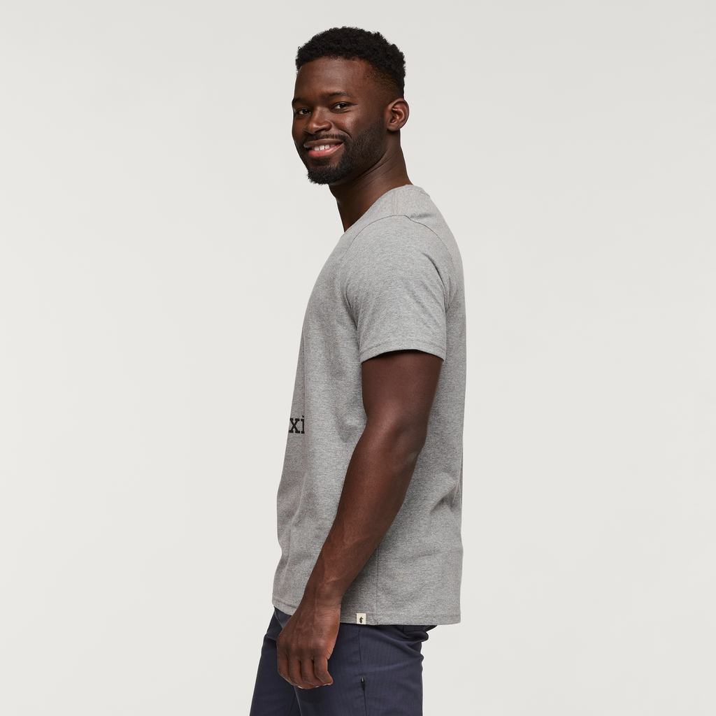 Cotopaxi Llama T-Shirt - Men's, Heather Grey, Model Kirk