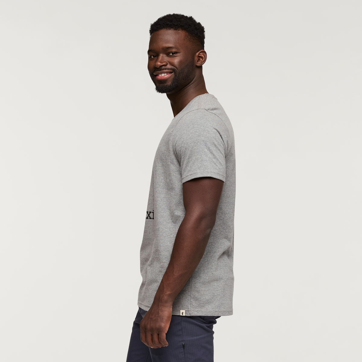 Cotopaxi Llama T-Shirt - Men's, Heather Grey, Model Kirk
