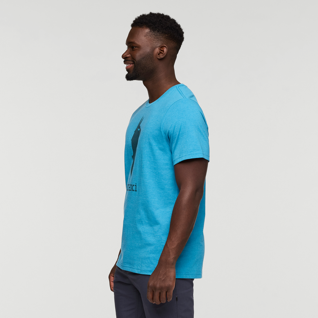 Cotopaxi Llama T-Shirt - Men's, Lake, Model Kirk