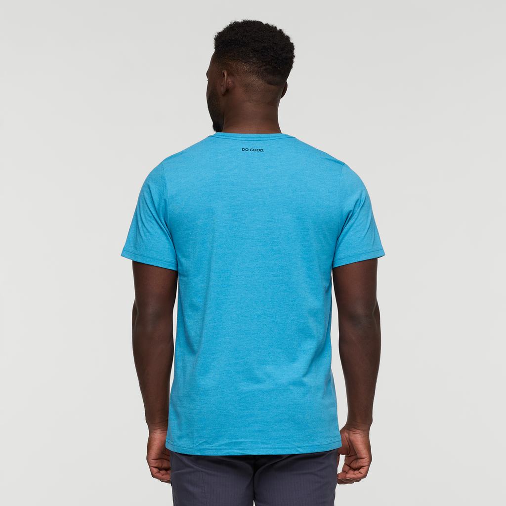 Cotopaxi Llama T-Shirt - Men's, Lake, Model Kirk