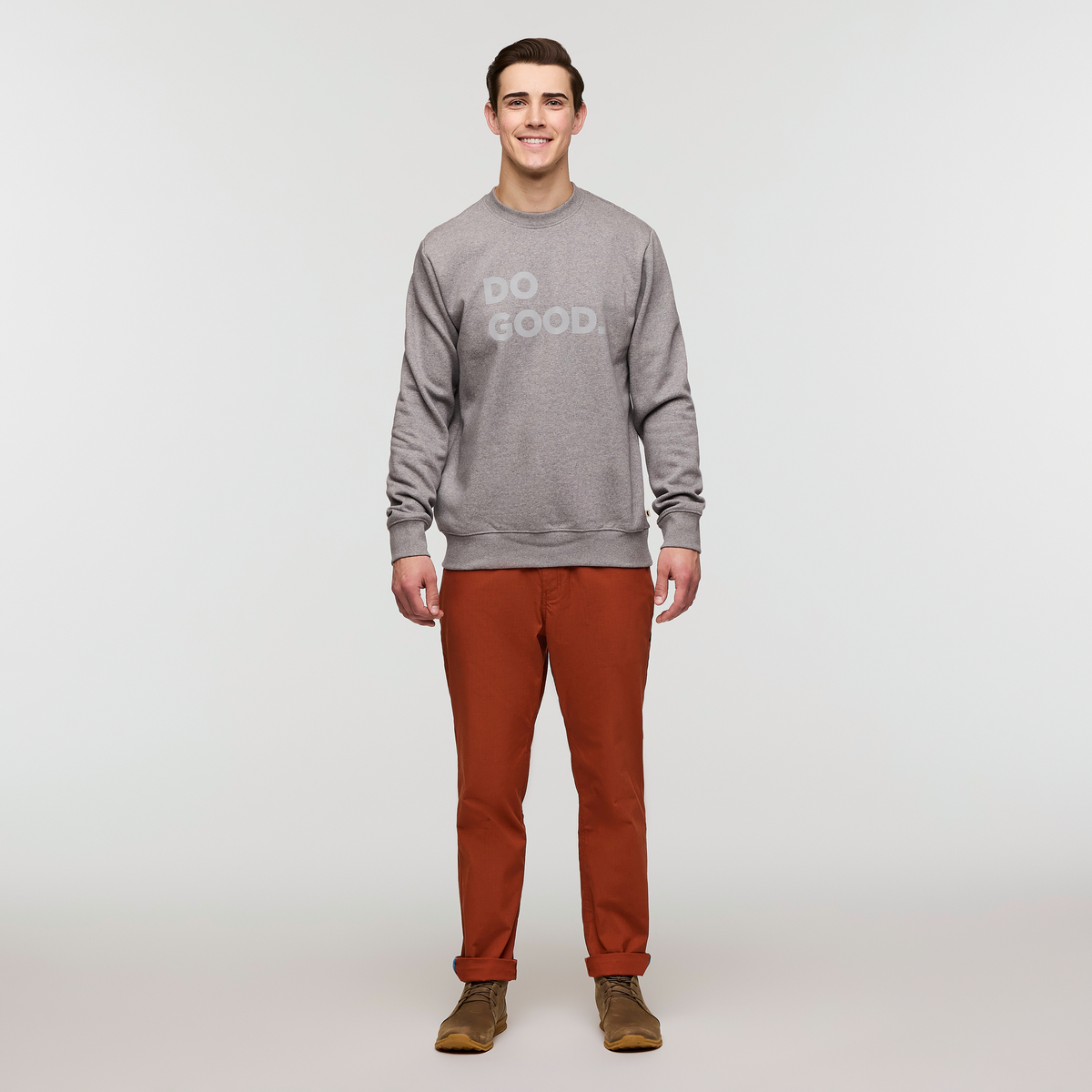 Do Good Crew Sweatshirt - Men's, Heather Grey, Model Kellan