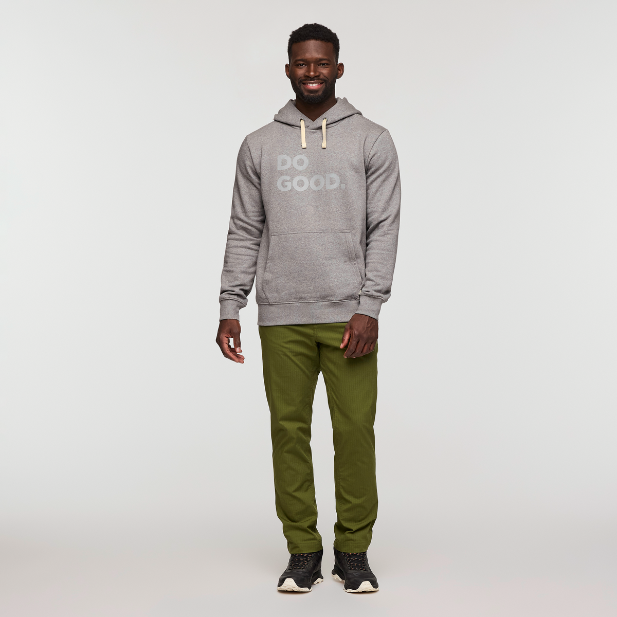 Do Good Pullover Hoodie - Men's, Heather Grey, Model Kirk
