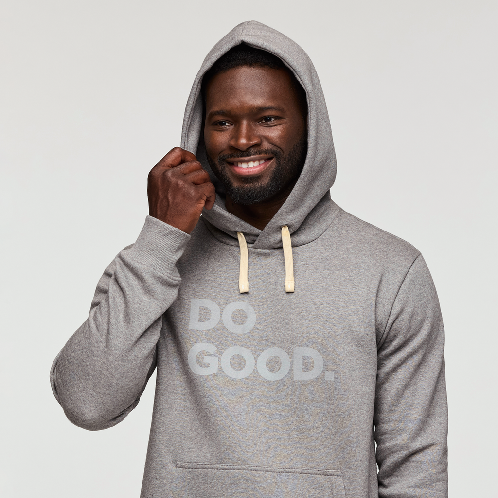 Do Good Pullover Hoodie - Men's, Heather Grey, Model Kirk