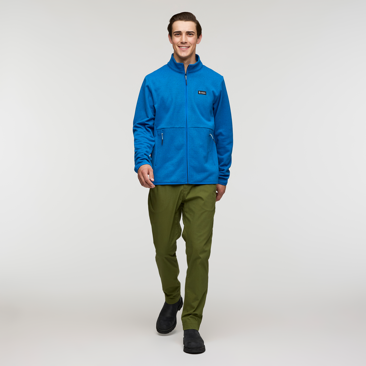 Envo Fleece Full-Zip Jacket - Men's, Heather Atlantic, Model Kellan
