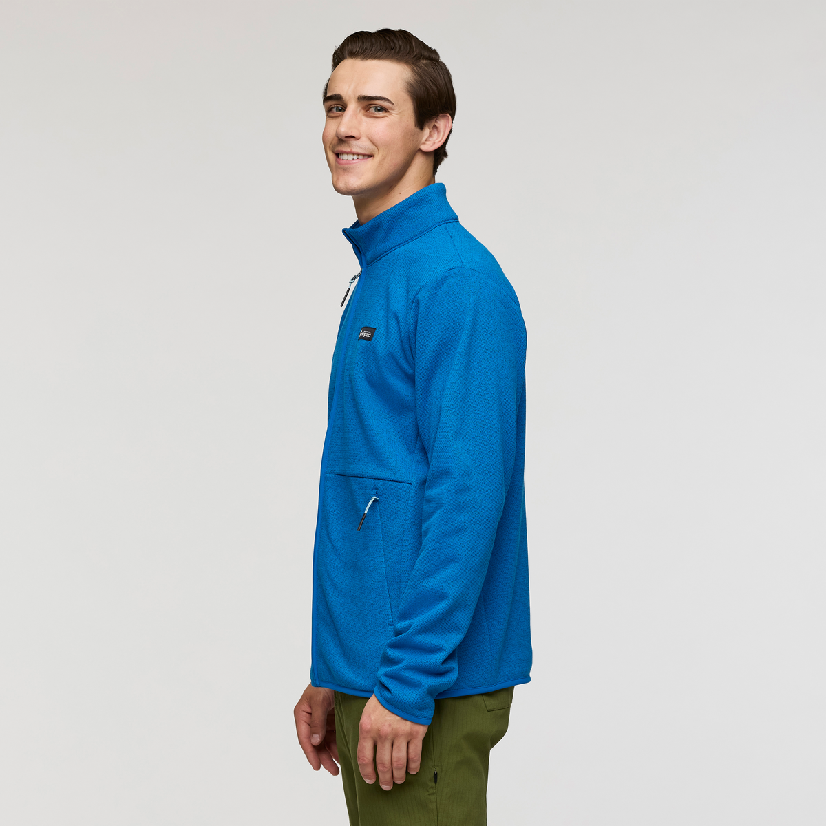Envo Fleece Full-Zip Jacket - Men's, Heather Atlantic, Model Kellan