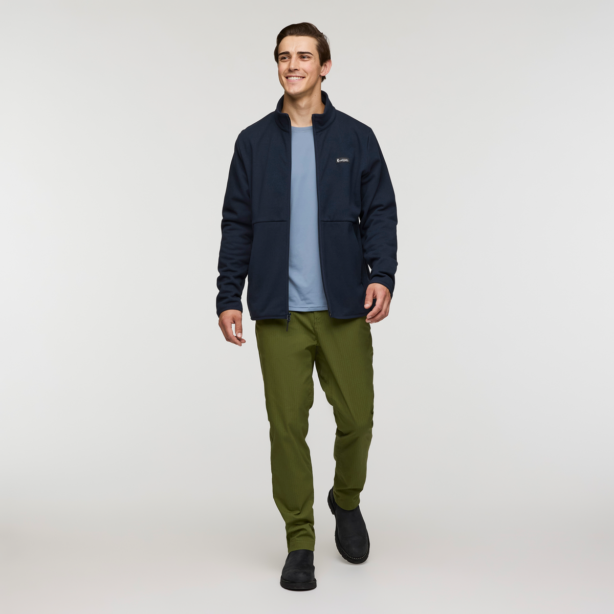 Envo Fleece Full-Zip Jacket - Men's, Heather Carbon, Model Kellan