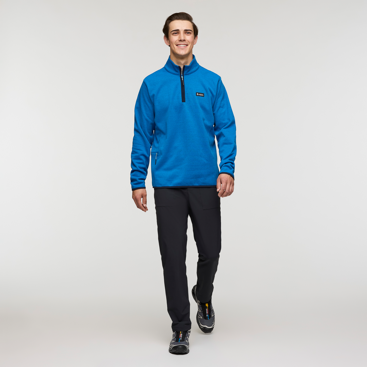 Envo Fleece Quarter-Zip Pullover - Men's, Heather Atlantic, Model Kellan