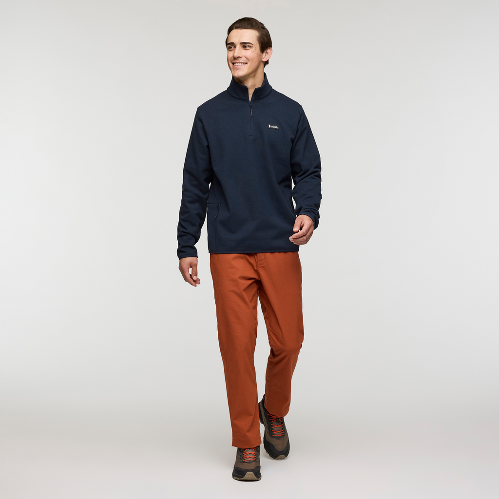 Envo Fleece Quarter-Zip Pullover - Men's, Heather Carbon, Model Kellan