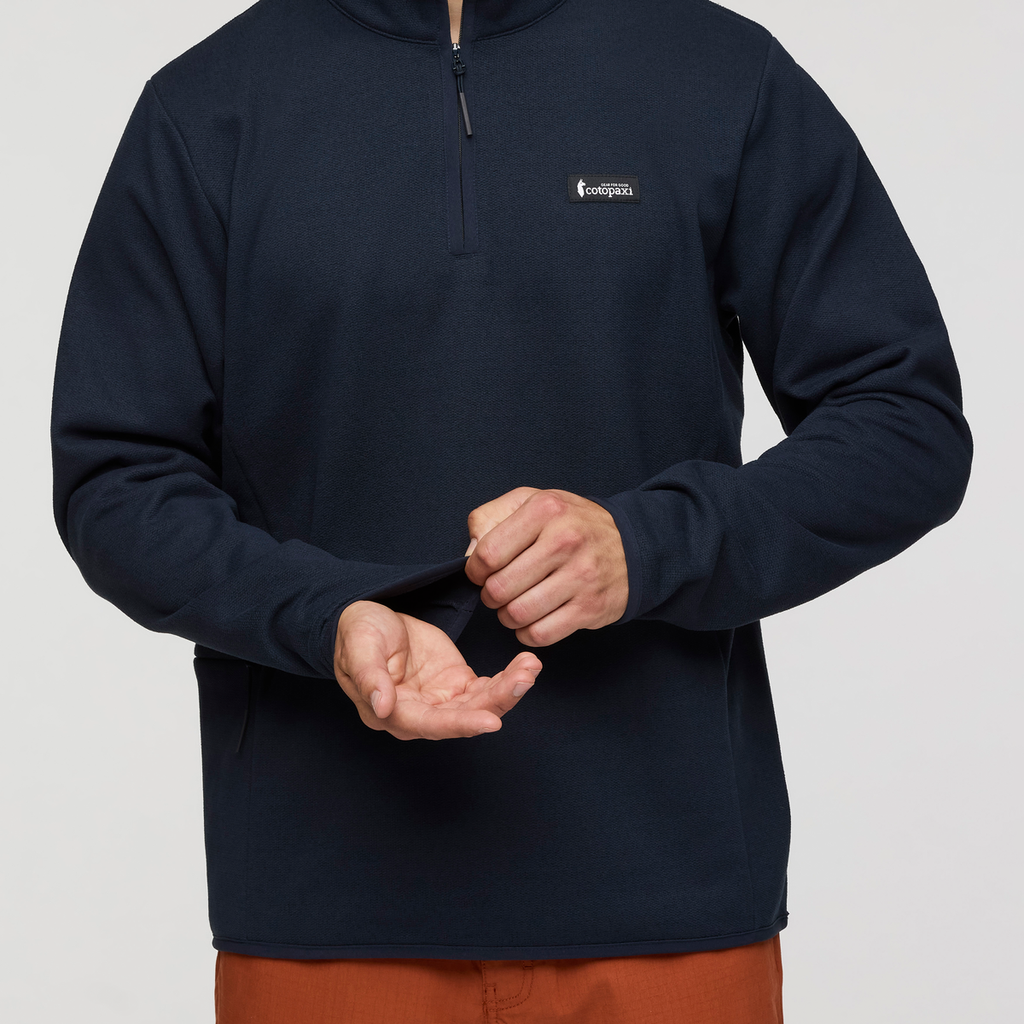 Envo Fleece Quarter-Zip Pullover - Men's, Heather Carbon, Model Kellan