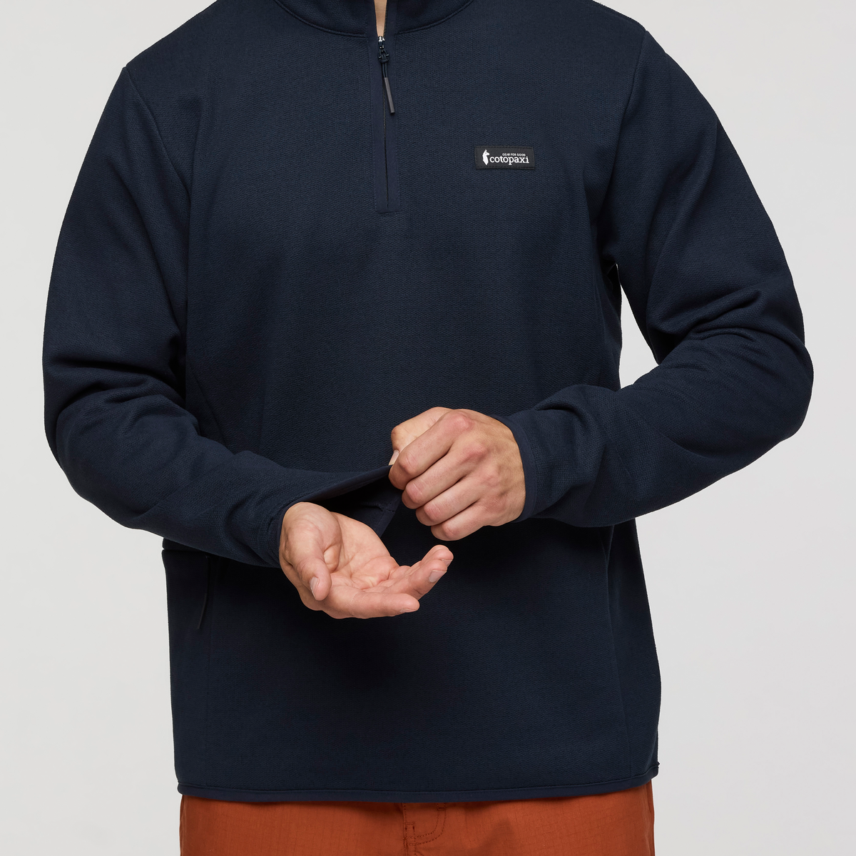 Envo Fleece Quarter-Zip Pullover - Men's, Heather Carbon, Model Kellan