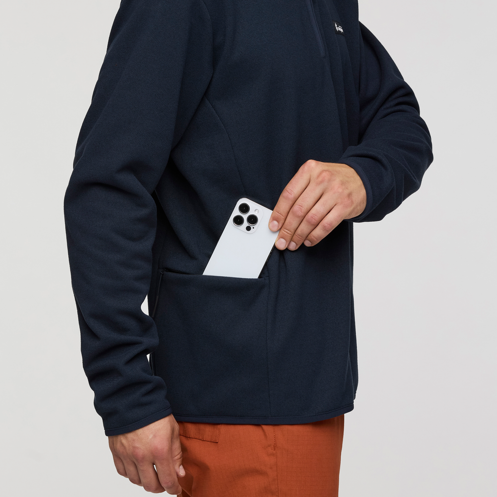 Envo Fleece Quarter-Zip Pullover - Men's, Heather Carbon, Model Kellan