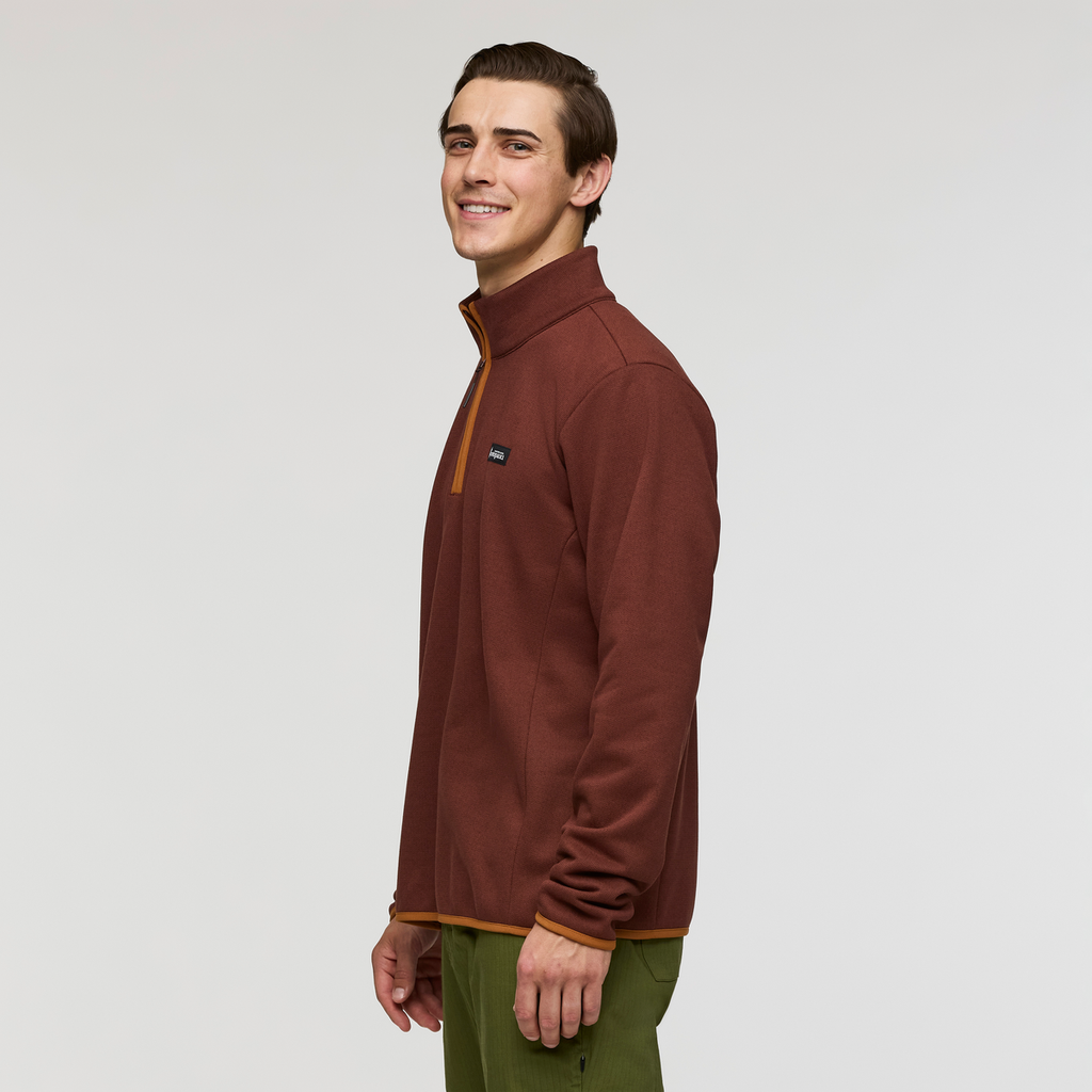 Envo Fleece Quarter-Zip Pullover - Men's, Heather Chestnut, Model Kellan