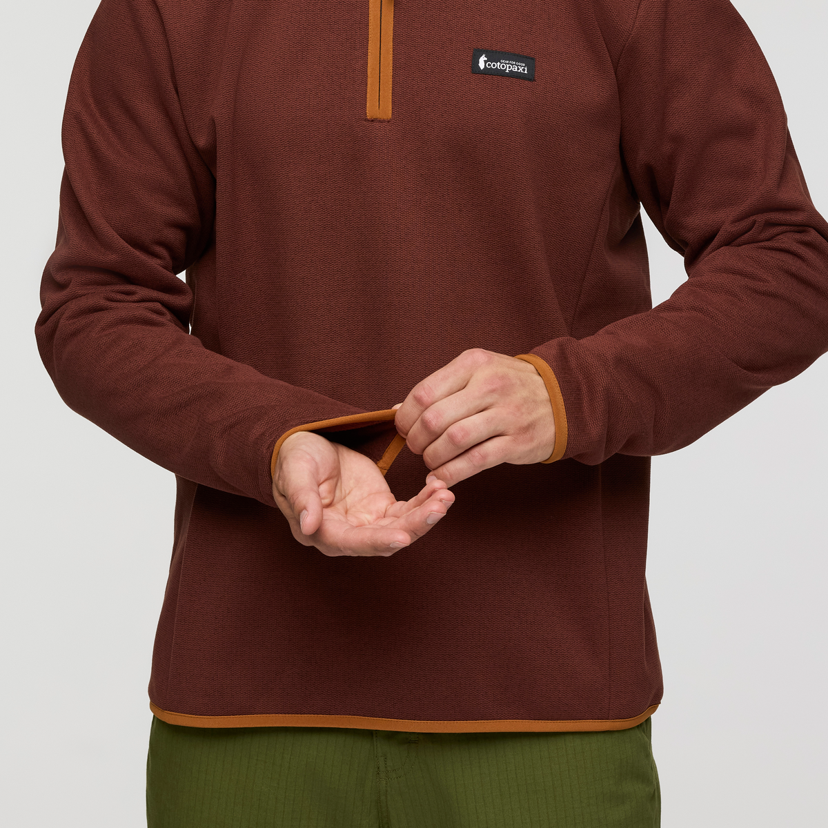 Envo Fleece Quarter-Zip Pullover - Men's, Heather Chestnut, Model Kellan
