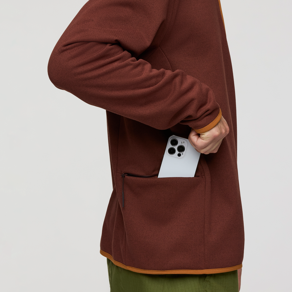 Envo Fleece Quarter-Zip Pullover - Men's, Heather Chestnut, Model Kellan