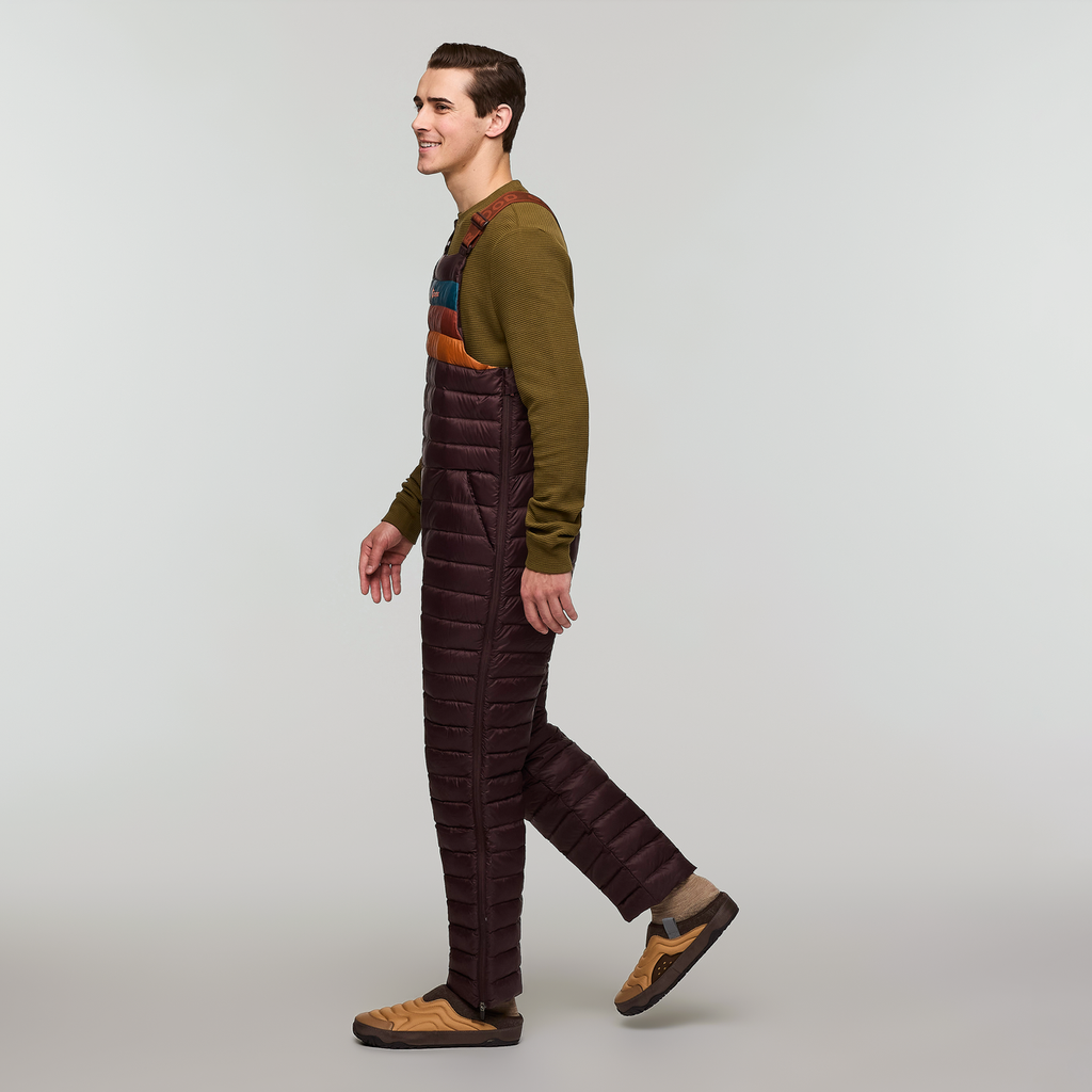 Fuego Down Overall - Men's, Coffee Stripes, Model Kellan