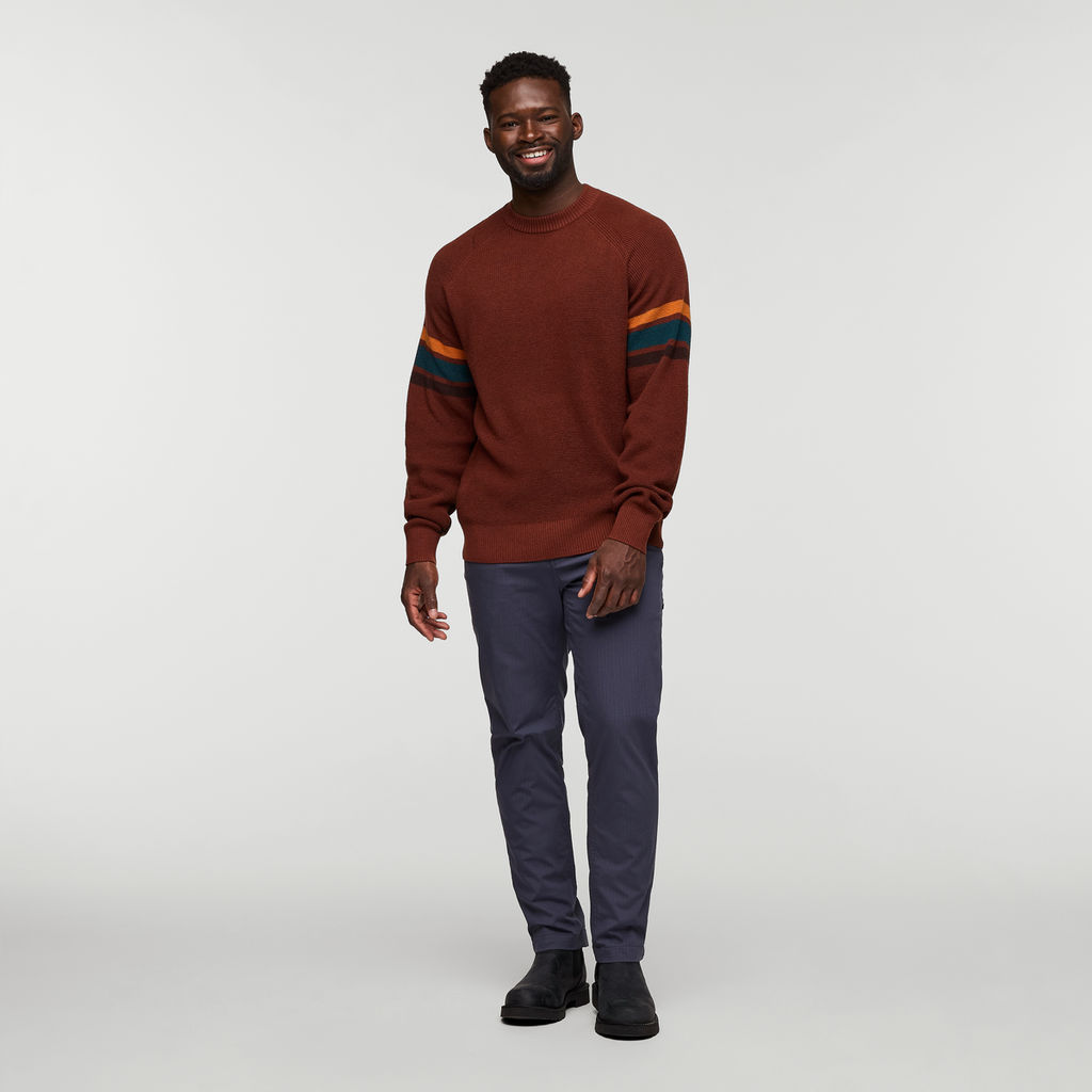 Libre Waffle Crew Sweater - Men's, Rusty, Model Kirk