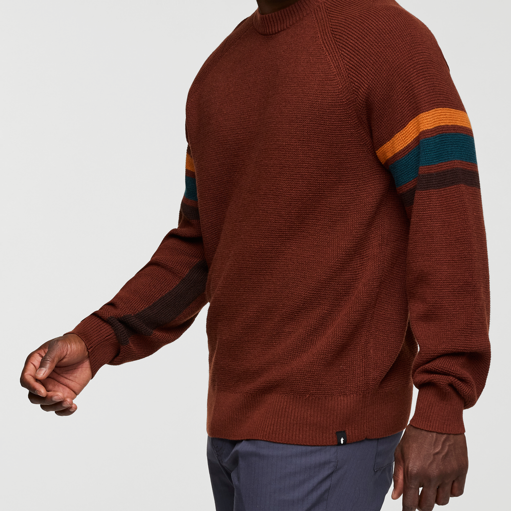 Libre Waffle Crew Sweater - Men's, Rusty, Model Kirk