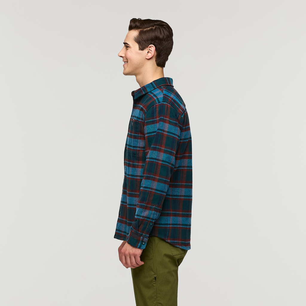 Mero Organic Flannel Shirt - Men's, Abyss Plaid, Model Kellan
