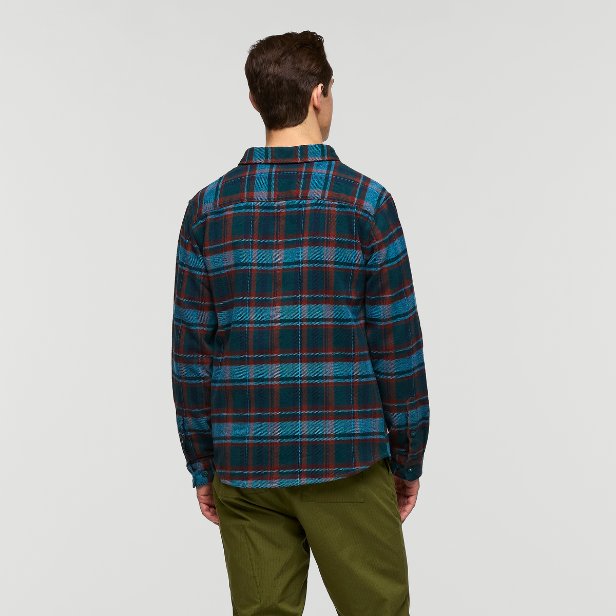 Mero Organic Flannel Shirt - Men's, Abyss Plaid, Model Kellan