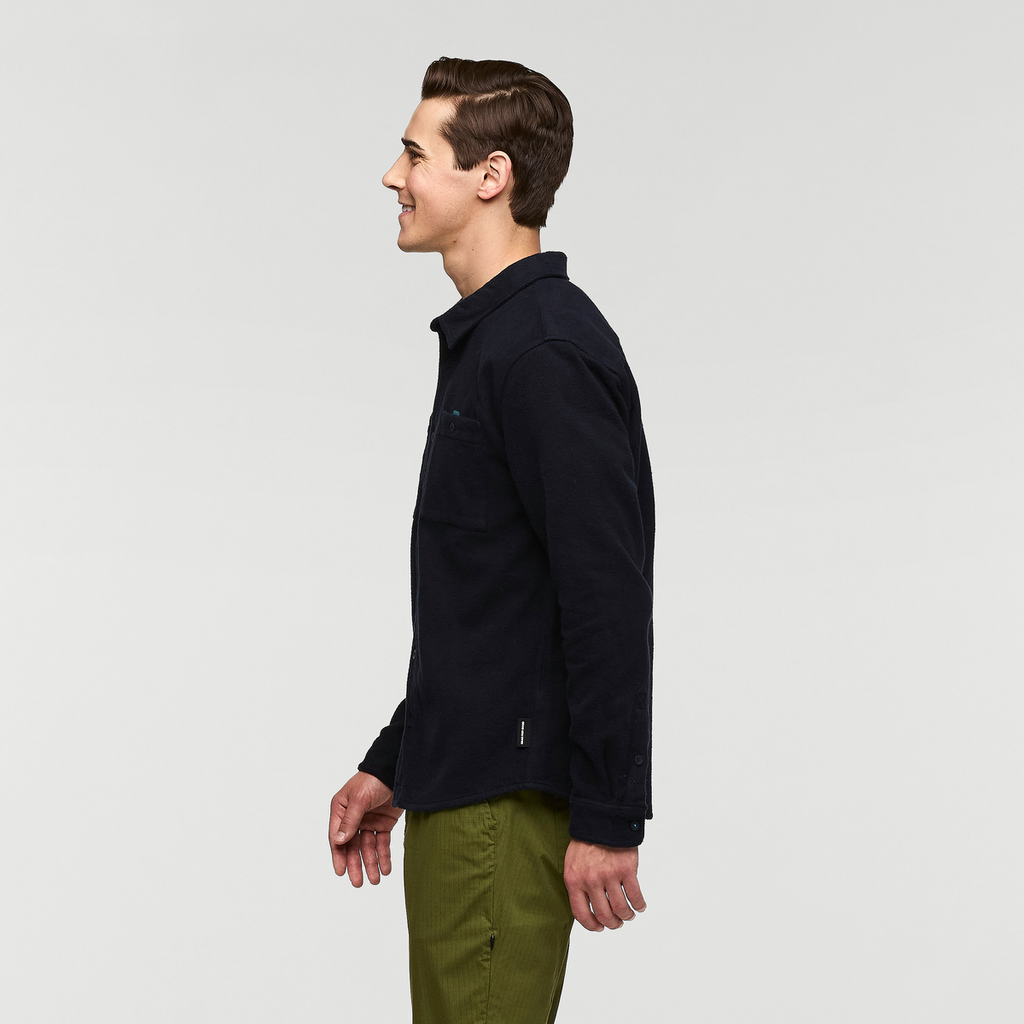 Mero Organic Flannel Shirt - Men's, Carbon, Model Kellan