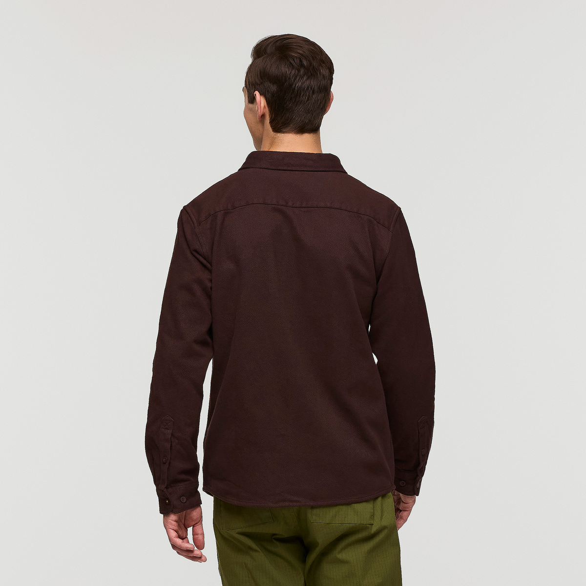 Mero Organic Flannel Shirt - Men's, Coffee, Model Kellan