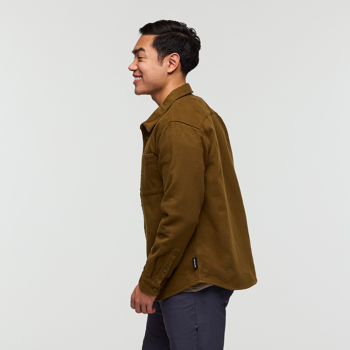 Mero Organic Flannel Shirt - Men's, Live Oak, Model Justin