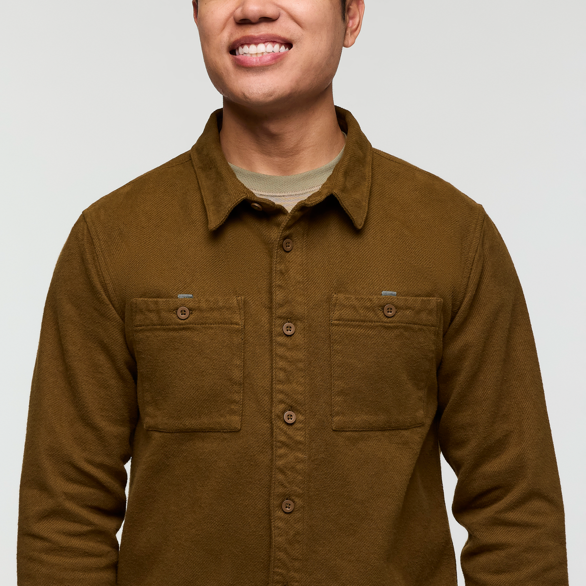 Mero Organic Flannel Shirt - Men's, Live Oak, Model Justin