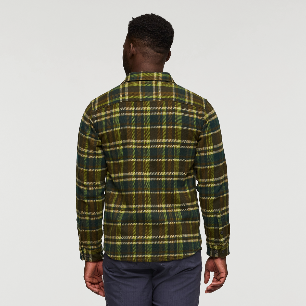 Mero Organic Flannel Shirt - Men's, Woods Plaid, Model Kirk