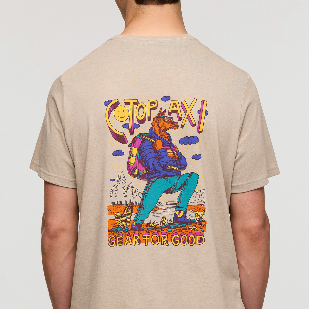 On the Trail Again T-Shirt - Men's, Pebble, Model Kellan