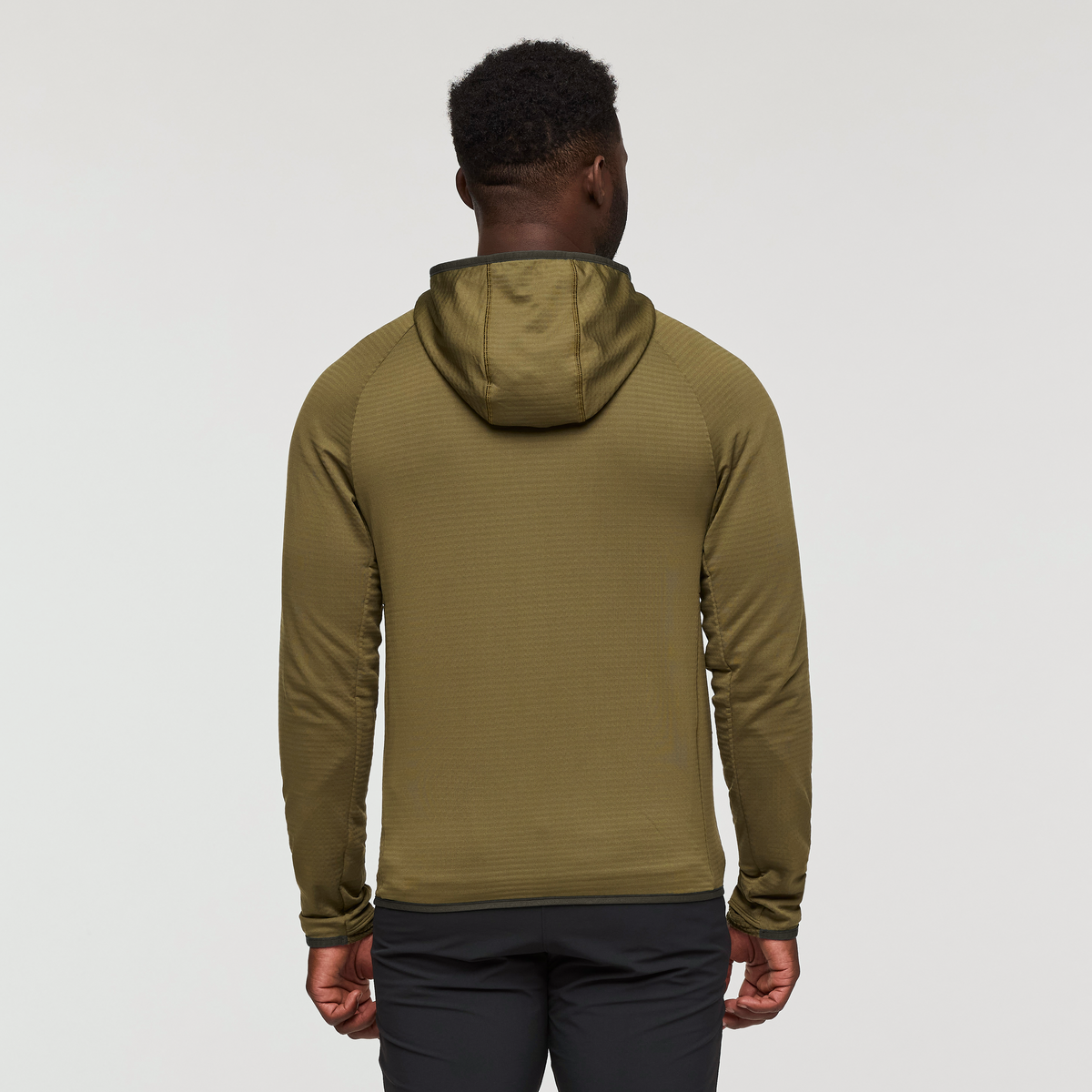 Otero Fleece Full-Zip Hooded Jacket - Men's, Live Oak, Model Kirk