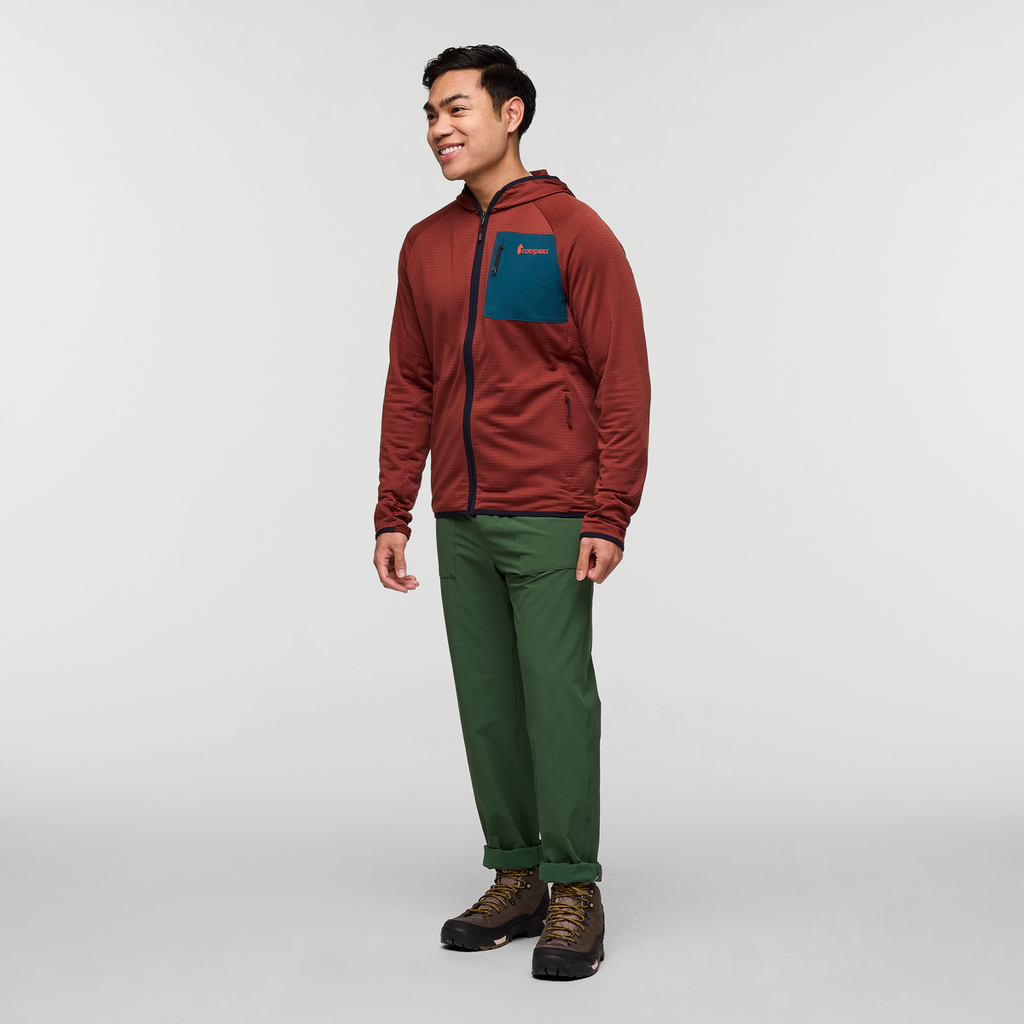 Otero Fleece Full-Zip Hooded Jacket - Men's, Rusty, Model Justin