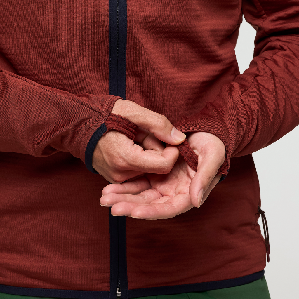 Otero Fleece Full-Zip Hooded Jacket - Men's, Rusty, Model Justin