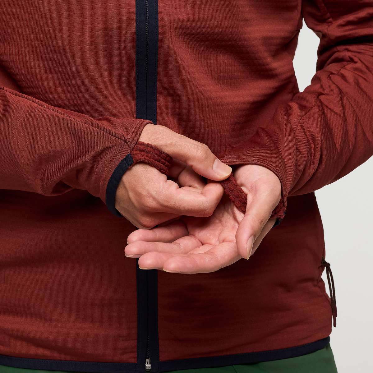 Otero Fleece Full-Zip Hooded Jacket - Men's, Rusty, Model Justin